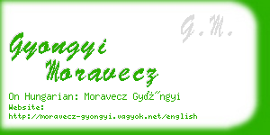 gyongyi moravecz business card